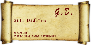 Gill Diána névjegykártya